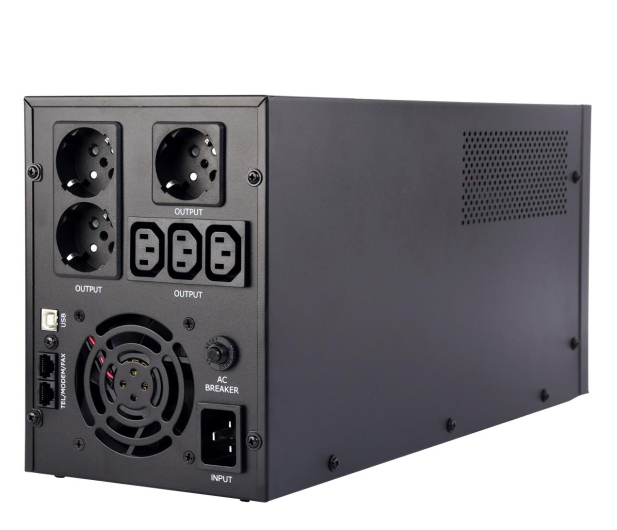 Gembird UPS 3000VA Line-in 1xC14 3xC13 2xSchuko USB RJ-45 - 1230982 - zdjęcie 2